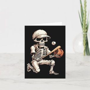 Skeletts Baseball Halloween Skull Lover Karte