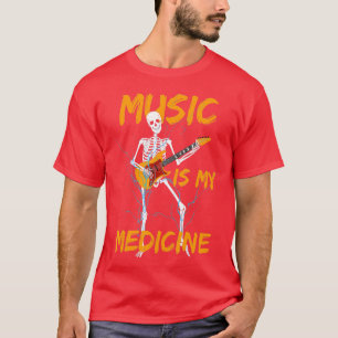 Skeletts Gitarre spielen Lover Funny Gift T-Shirt