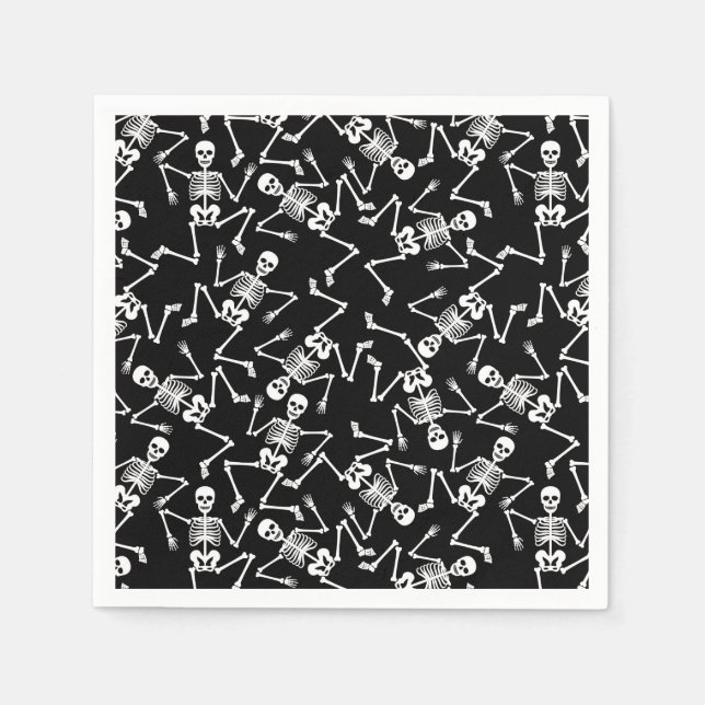 Skeletts Halloween Serviette (Vorderseite)