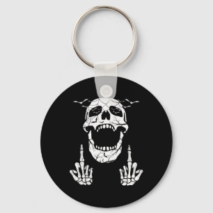Skeletts Hand Halloween Bones Middle Finger Skull Schlüsselanhänger