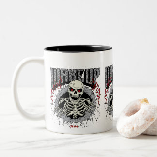 Skeletts-Resurgence-Poster Zweifarbige Tasse