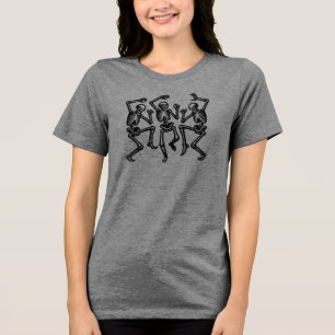 Skeletts tanzen Vibe Tri-Blend Shirt