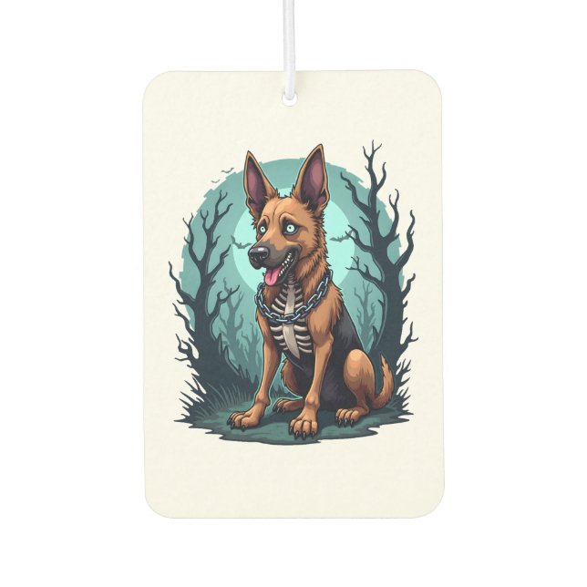 Skelettschäferhund Autolufterfrischer (Vorderseite)