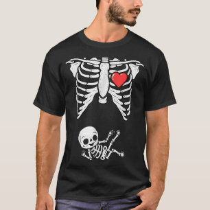 Skelettschwangerschaft Ankündigung von Xray Hallow T-Shirt