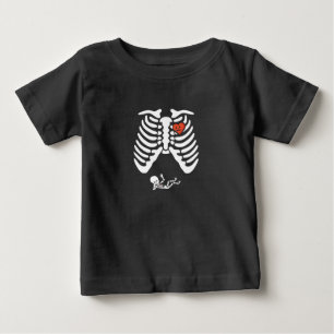 Skelettschwangerschaft Halloween Kürbisbaby B Baby T-shirt