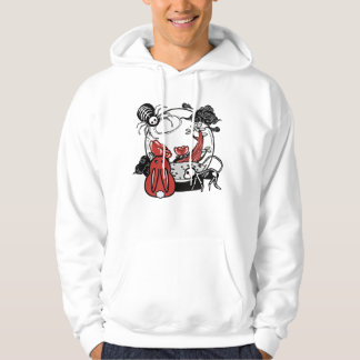 Skelettspinne & rotes Kaninchen Goth Terrarium Hoodie