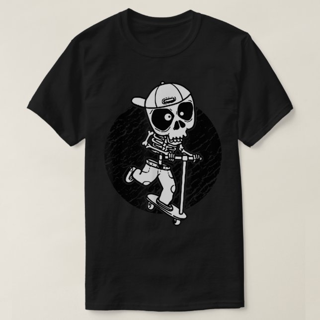 Skelettstunt-Roller-Roller  T-Shirt (Design vorne)