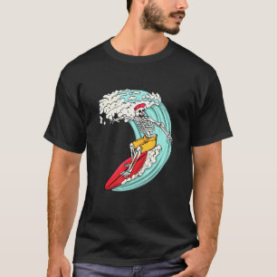 Skelettsurfbrett Surfbrett Surf T-Shirt