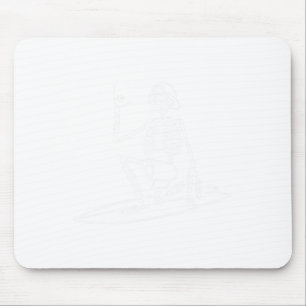 Skelettsurfing Lazy Halloween Kostümknochen Mousepad