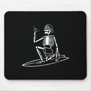 Skelettsurfing Lazy Halloween Kostümknochen Mousepad