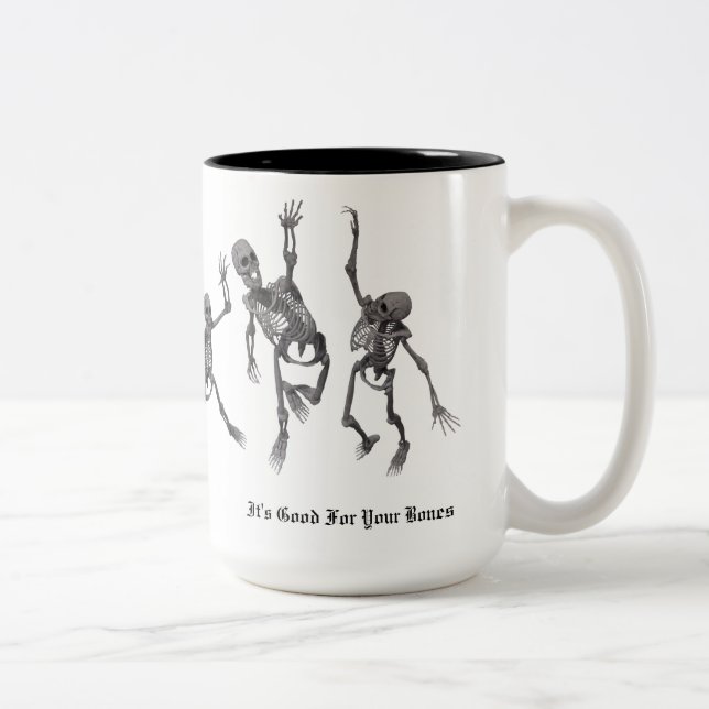 Skeletttanz Zweifarbige Tasse (Rechts)