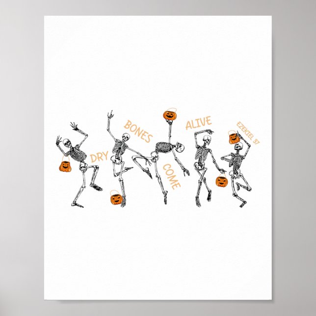 Skeletttanzen Bibel Verse Duftende Knochen Poster (Vorne)