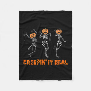 Skeletttanzen, das es echt Halloween Funny pur Fleecedecke