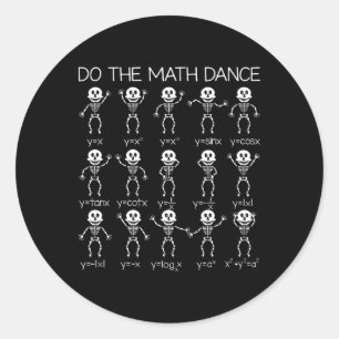 Skeletttanzfiguren Gleichung Math Teacher Hal Runder Aufkleber