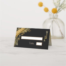 Skeletttasten für Glitzer und Gold Platzkarte
