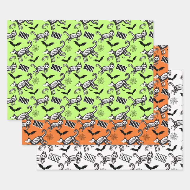 Skeletttiere Geschenkpapier Set (Set)