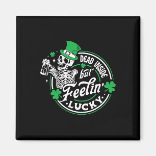 Skeletttod Inside Aber Gefühl Lucky Retro St Pa Magnet