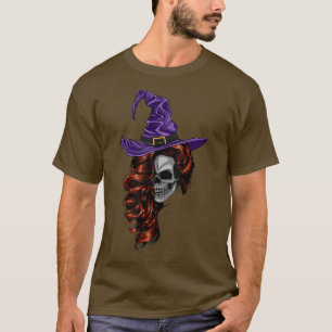 Skelettwitz - Coole und Beängstigende Rothaarhexe T-Shirt