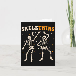 Skeletwebins Halloween Matching Funny Dancing Karte