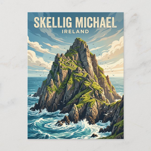 Skellig Michael Irland Postkarte (Vorderseite)