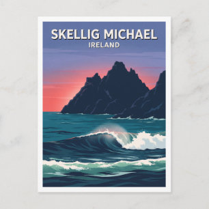 Skellig Michael Westliche Klippen Portmagee Irland Postkarte