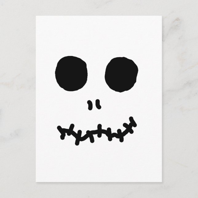 Skellinigtonesk Halloween Face Hallow Eyes Postkarte (Vorderseite)
