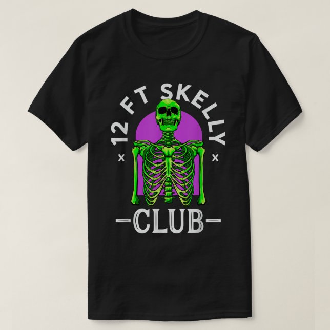Skelly Club 3,5 m - Halloween 12 Foot Skeleton App T-Shirt (Design vorne)