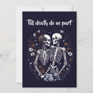 Skelton Liebende bis dass der Tod uns scheidet Feiertagskarte