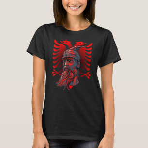 Skenderbeg Albanien und Kosovo-Flagge für stolze A T-Shirt