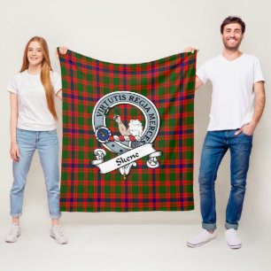 Skene Modern Clan Abzeichen Tartan Kariert Fleecedecke