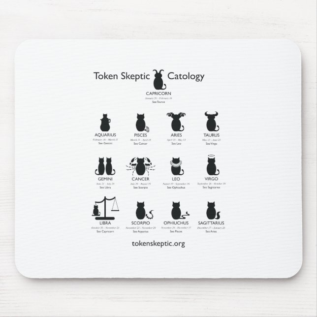 Skeptisches Scheincatology/Astrologie Mousepad (Vorne)