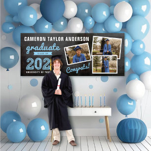 Sketch 2024 Chalkboard Sketch 3 Foto Collage Grad  Banner