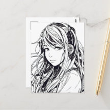 Sketch Anime Manga Girl