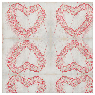 Sketch Art Heart Wreath Stoff