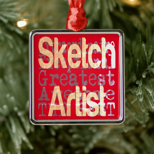 Sketch Artist Extraordinaire Ornament Aus Metall (Baum)