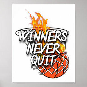 Sketch-Bekleidung - Gewinner nie aufhören - Feuerz Poster