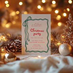 Sketch Bow Frame Weihnachtsgebäck Party Einladung