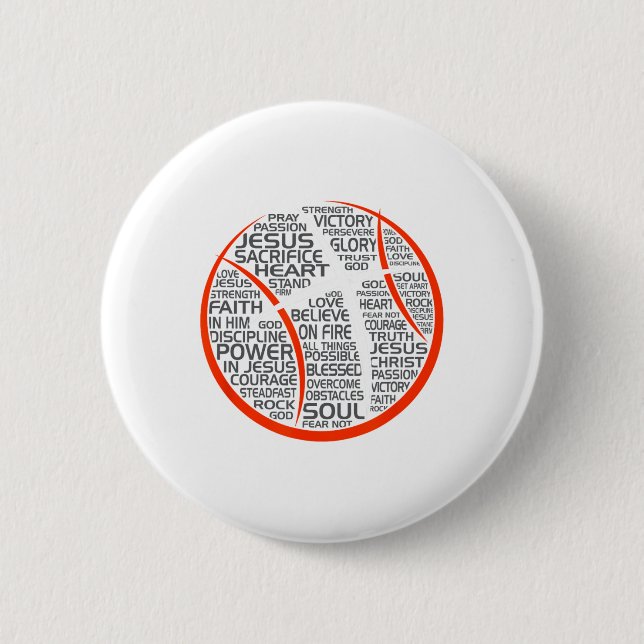 Sketch Christlich Athlete Jesus Button (Vorderseite)