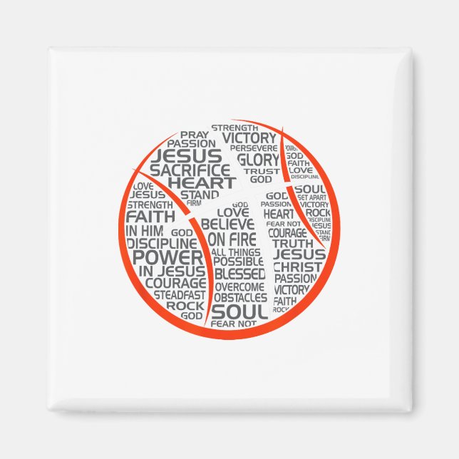 Sketch Christlich Athlete Jesus Magnet (Vorne)
