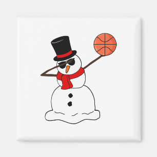 Sketch Dabbing Snowman Frische Pasta machen Magnet