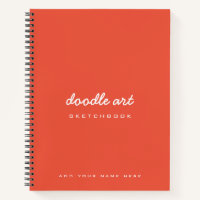 Sketch doodle art name sketchbook orange