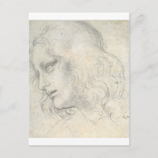sketch for Leonardo da Vinci's Last Supper. Postkarte