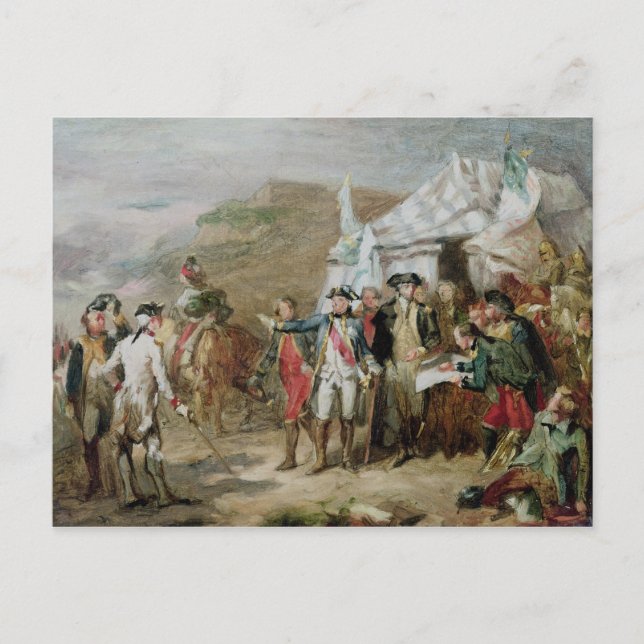 Sketch für die Schlacht von Yorktown Postkarte (Vorderseite)