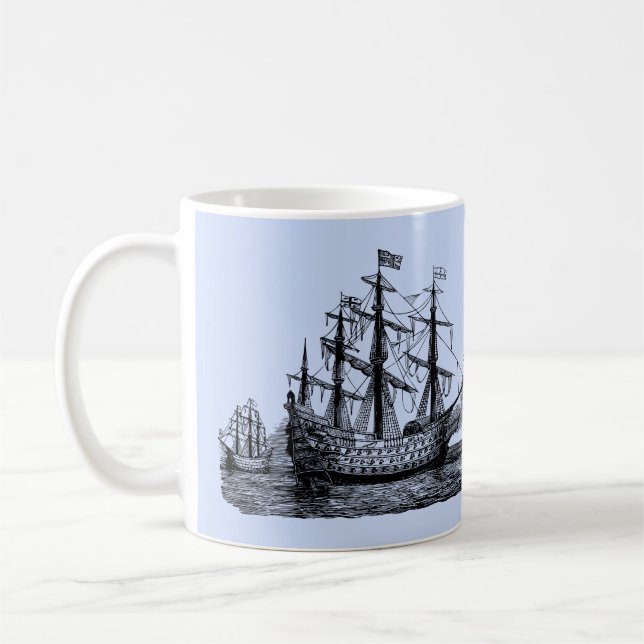 Sketch für Riesensegelschiffe Kaffeetasse (Links)