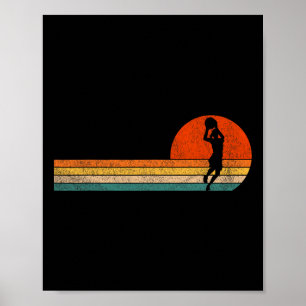 Sketch Girl Women Sketch Player Sketch Retro Poster