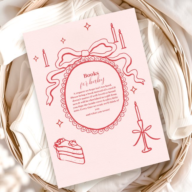 Sketch Hand Drawn Bow Baby Showbücher für Baby Begleitkarte (Von Creator hochgeladen)