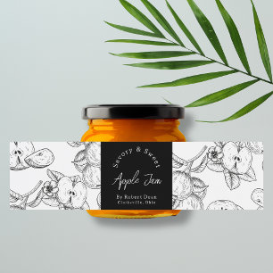 Sketch hausgemachte Apple Jam Wrap-around Label
