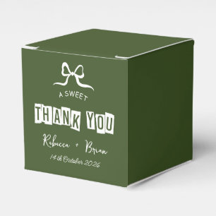 Sketch-Hochzeit von Green & White Hand Geschenkschachtel