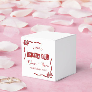 Sketch-Hochzeit von Rot und Weiß Geschenkschachtel