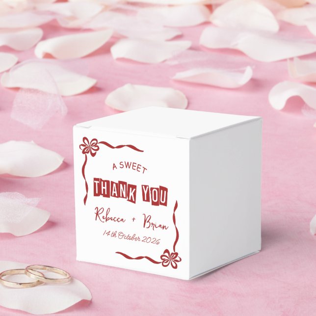 Sketch-Hochzeit von Rot und Weiß Geschenkschachtel (Hochzeit)